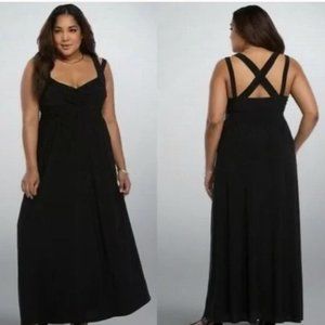 Torrid Black Crossback Maxi Dress